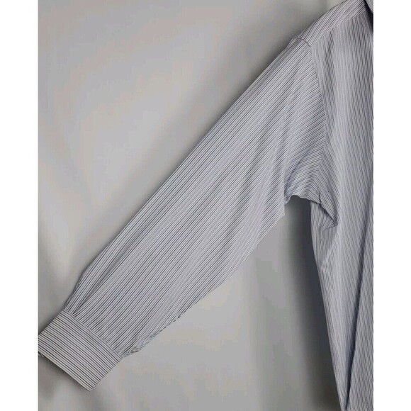 Chaps Shirt Mens Medium Blue Striped Button Up Long Sleeve 100% Cotton - Picture 5 of 10